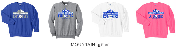 Heritage Crewneck Sweatshirt- Matte and Glitter