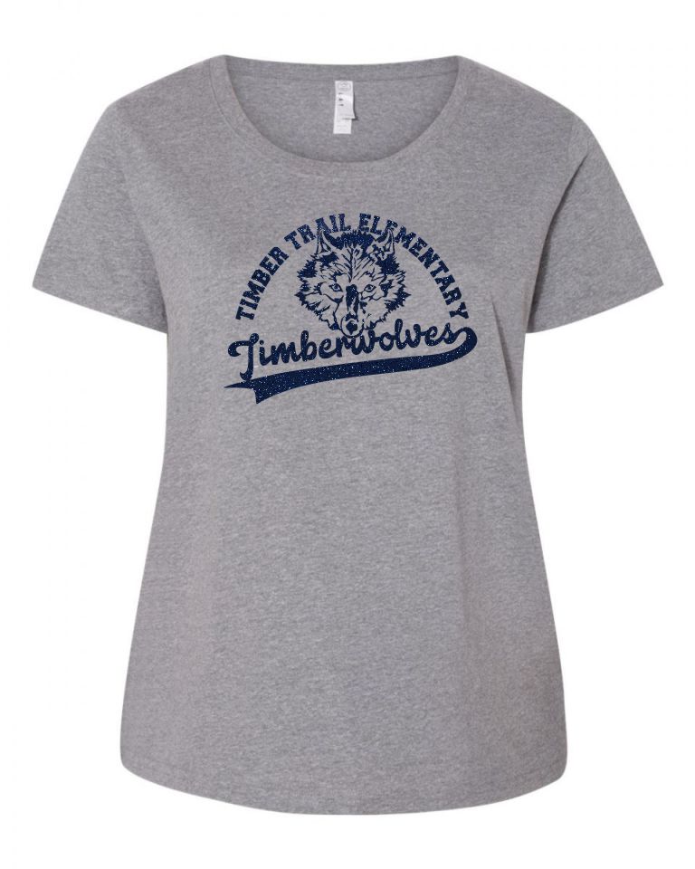 Timber Trail Curvy Ladies Tee- 5 designs- Matte or Glitter