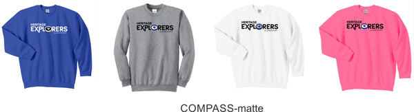 Heritage Crewneck Sweatshirt- Matte and Glitter