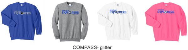 Heritage Crewneck Sweatshirt- Matte and Glitter