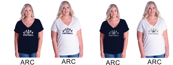 Sierra VOLLEYBALL Curvy Ladies Tee- 4 designs- Matte or Glitter