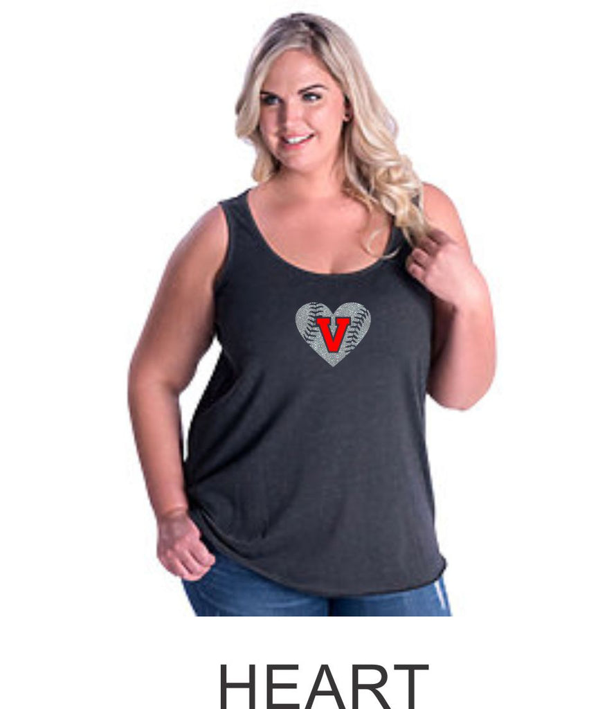 Vipers Curvy Ladies Basic Tank- 3 designs- Matte or Glitter