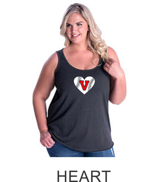 Vipers Curvy Ladies Basic Tank- 3 designs- Matte or Glitter
