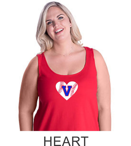 Vipers Curvy Ladies Basic Tank- 3 designs- Matte or Glitter
