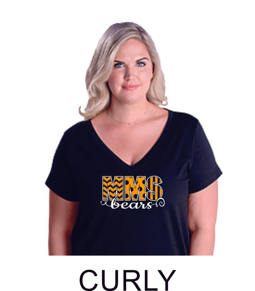 Mesa MS Curvy Ladies Tee- 3 designs- Matte or Glitter