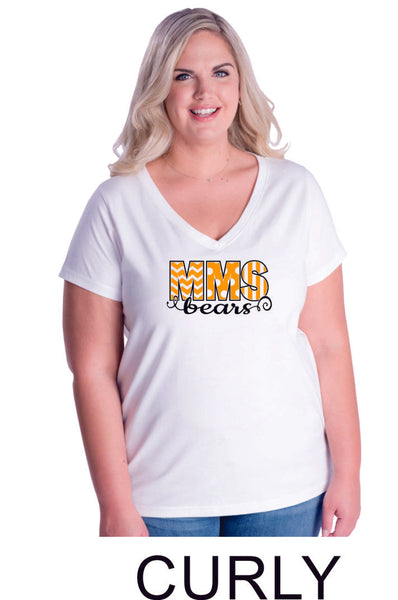Mesa MS Curvy Ladies Tee- 3 designs- Matte or Glitter