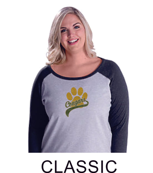 CME Curvy Lady Raglan- in 2 designs- Matte or Glitter