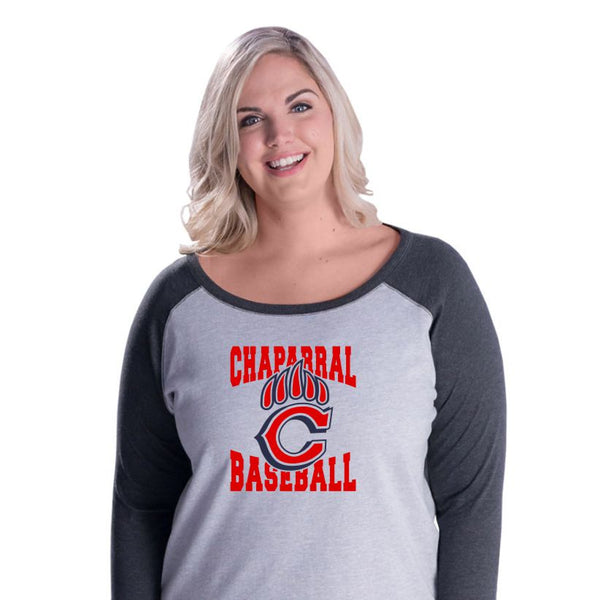 Chap Curvy Ladies Baseball Mama Raglan- Matte or Glitter