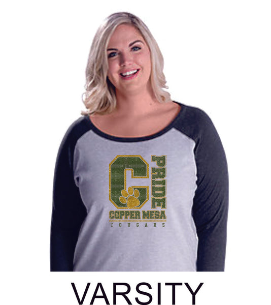 CME Curvy Lady Raglan- in 2 designs- Matte or Glitter