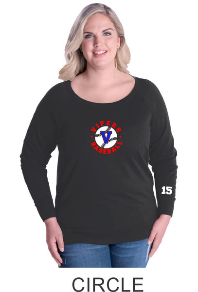 Vipers Curvy Ladies Slouchy Pullover in 3 Designs- Matte or Glitter