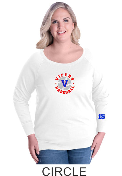 Vipers Curvy Ladies Slouchy Pullover in 3 Designs- Matte or Glitter