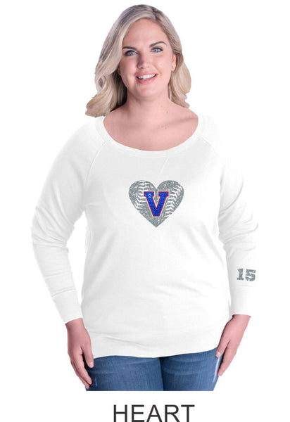 Vipers Curvy Ladies Slouchy Pullover in 3 Designs- Matte or Glitter
