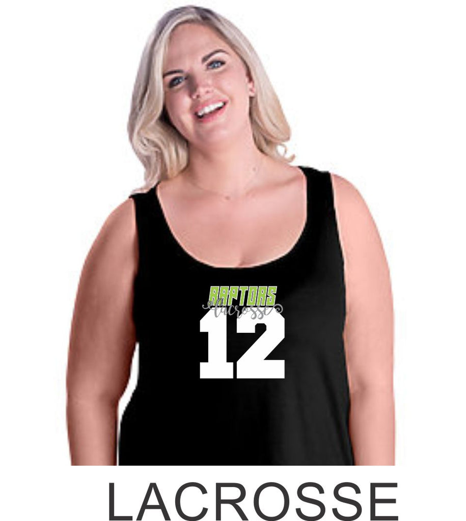 Raptors Number Curvy Ladies Tank- 4 Sports- Matte and Glitter