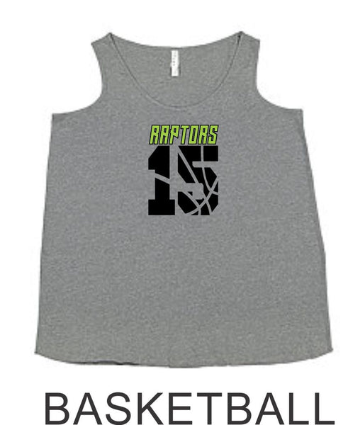Raptors Number Curvy Ladies Tank- 4 Sports- Matte and Glitter