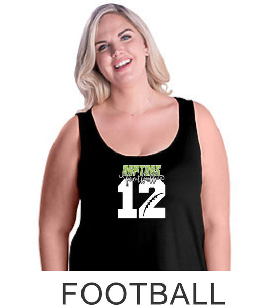 Raptors Number Curvy Ladies Tank- 4 Sports- Matte and Glitter