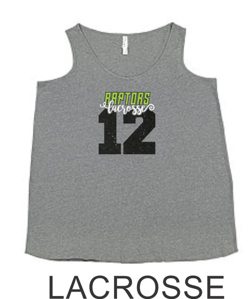 Raptors Number Curvy Ladies Tank- 4 Sports- Matte and Glitter