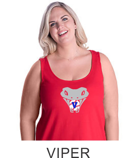 Vipers Curvy Ladies Basic Tank- 3 designs- Matte or Glitter