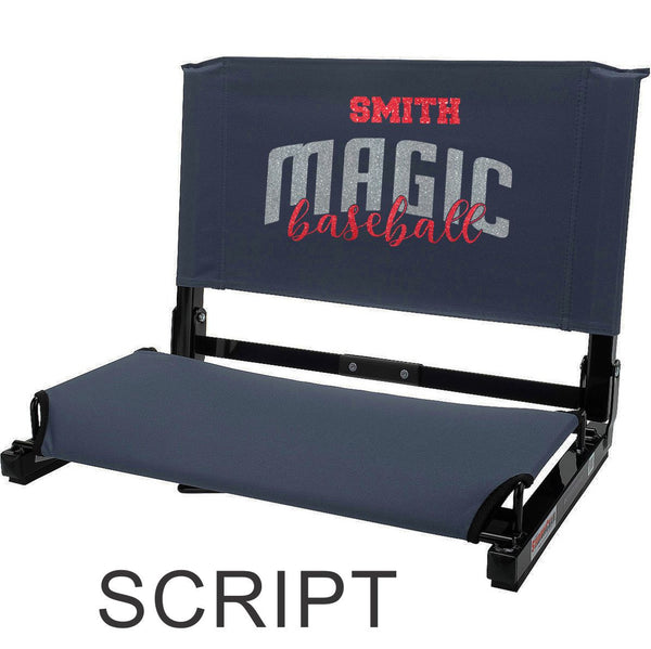 Magic Xtra Large Stadium Seat- 6 designs- matte or glitter