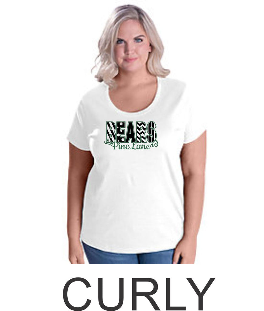 PLE Curvy Ladies Tee- 3 designs- Matte or Glitter