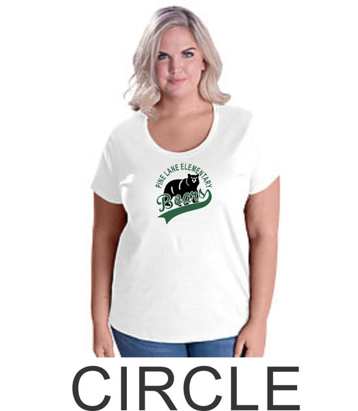 PLE Curvy Ladies Tee- 3 designs- Matte or Glitter