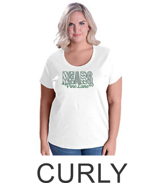 PLE Curvy Ladies Tee- 3 designs- Matte or Glitter