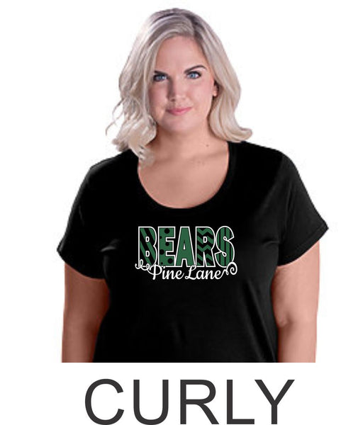 PLE Curvy Ladies Tee- 3 designs- Matte or Glitter