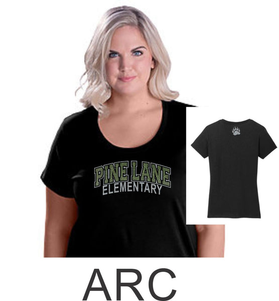 PLE Curvy Ladies Tee- 3 designs- Matte or Glitter