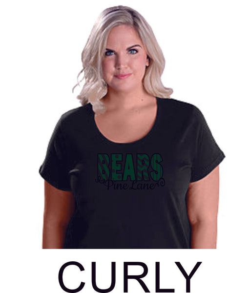 PLE Curvy Ladies Tee- 3 designs- Matte or Glitter