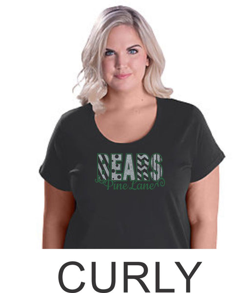 PLE Curvy Ladies Tee- 3 designs- Matte or Glitter