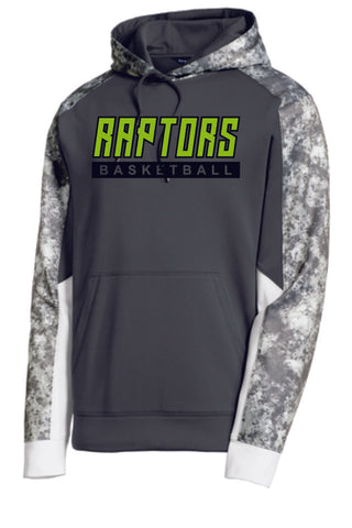 Raptors Colorblock Hooded Wicking Sweatshirt- 4 Sports
