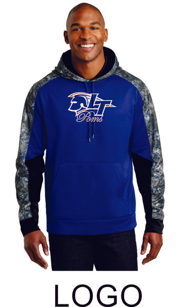 LT Poms Colorblock Hooded Wicking Sweatshirt- in 2 designs