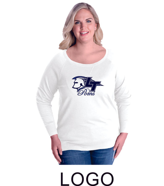 LT Poms Curvy Ladies Slouchy Pullover in 2 Designs- Matte or Glitter