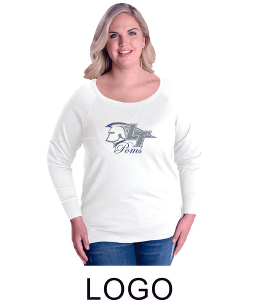 LT Poms Curvy Ladies Slouchy Pullover in 2 Designs- Matte or Glitter