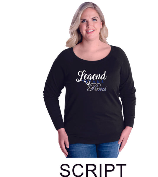 LT Poms Curvy Ladies Slouchy Pullover in 2 Designs- Matte or Glitter