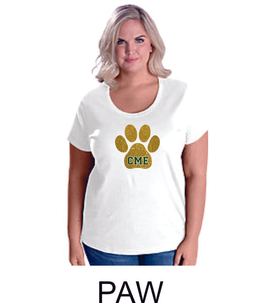 CME Curvy Ladies Tee- 5 designs- Matte or Glitter