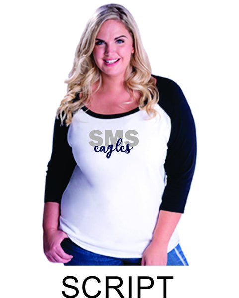 Sierra Curvy Lady Raglan- 3 designs-Matte or Glitter