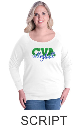 CVA Curvy Ladies Slouchy Pullover in 5 Designs- Matte or Glitter