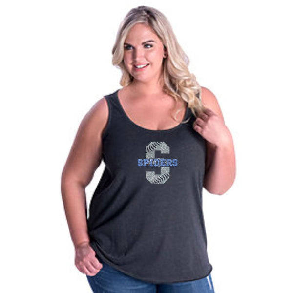 Spiders Curvy Ladies "S" Tank- Matte or Glitter