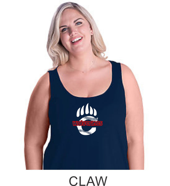 Chap Baseball Curvy Ladies Basic Tank- 2 designs