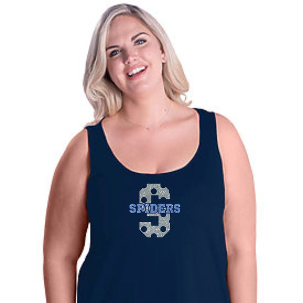 Spiders Curvy Ladies "S" Tank- Matte or Glitter