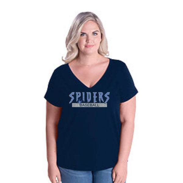 Spiders Curvy Ladies Basic Tee- Matte or Glitter