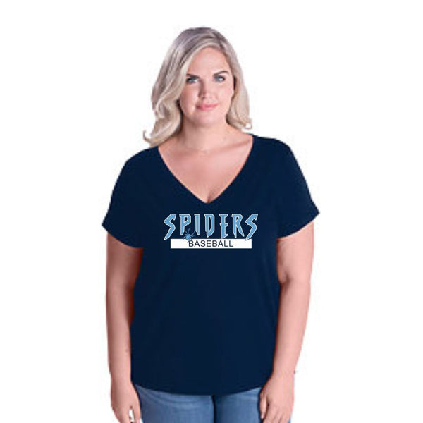Spiders Curvy Ladies Basic Tee- Matte or Glitter