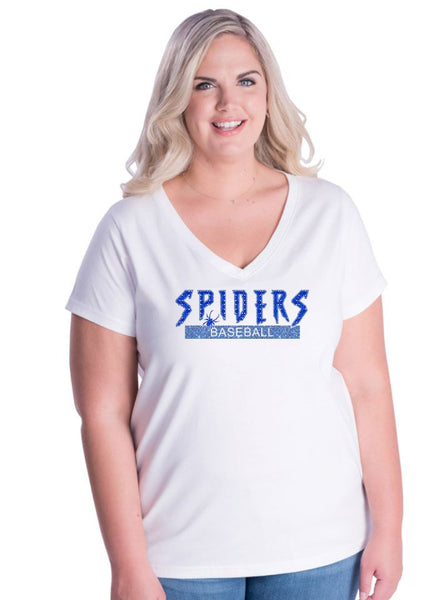 Spiders Curvy Ladies Basic Tee- Matte or Glitter