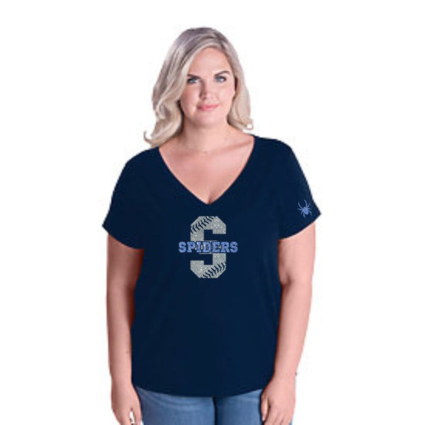 Spiders Curvy Ladies "S" Tee- Matte or Glitter