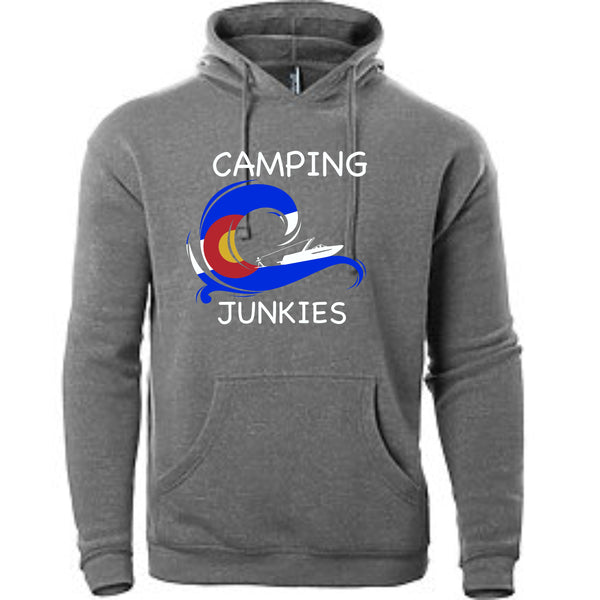 Camping Junkies Premium Unisex Hoodie - Matte or Glitter