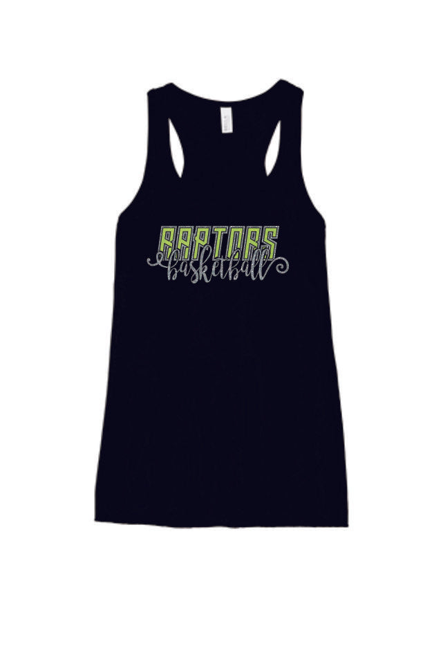 Raptors Script Flowy Tank- 4 Sports- Matte or Glitter