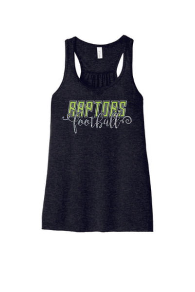 Raptors Script Flowy Tank- 4 Sports- Matte or Glitter