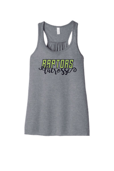 Raptors Script Flowy Tank- 4 Sports- Matte or Glitter