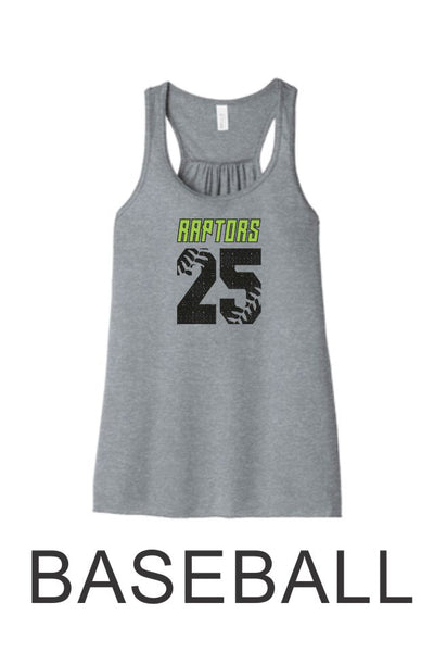 Raptors Number Flowy Tank- 4 Sports- Matte or Glitter