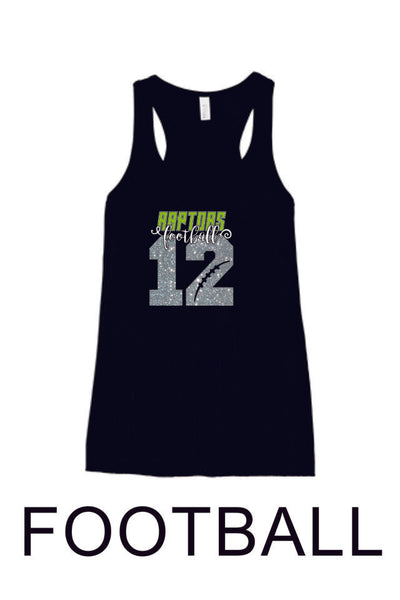 Raptors Number Flowy Tank- 4 Sports- Matte or Glitter